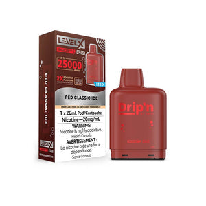 Drip’n LevelX Boost G2 25K Pod Red Classic Ice 20mg (Provincial) {7A}