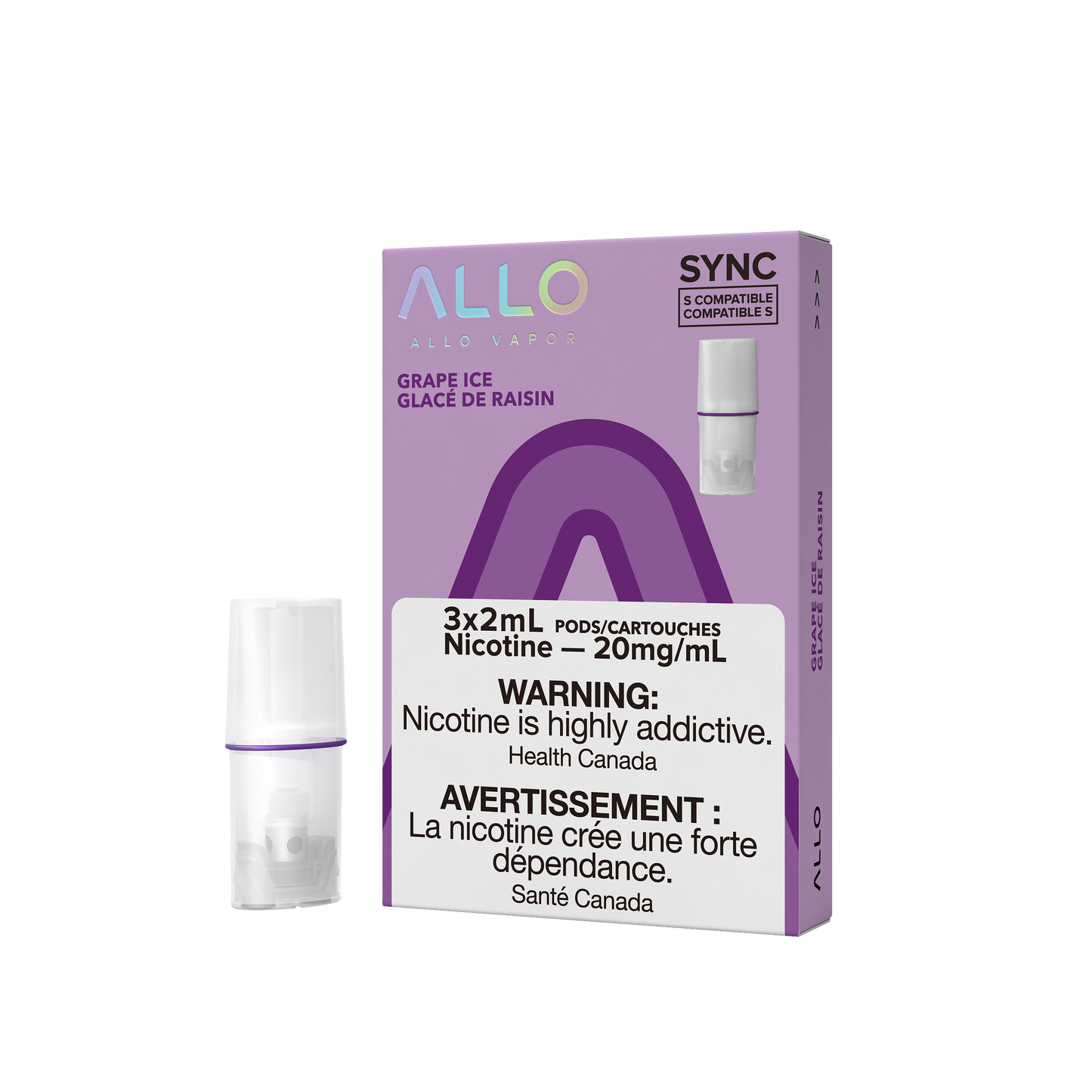 Allo Sync Grape Ice 20mg Pods (Provincial)