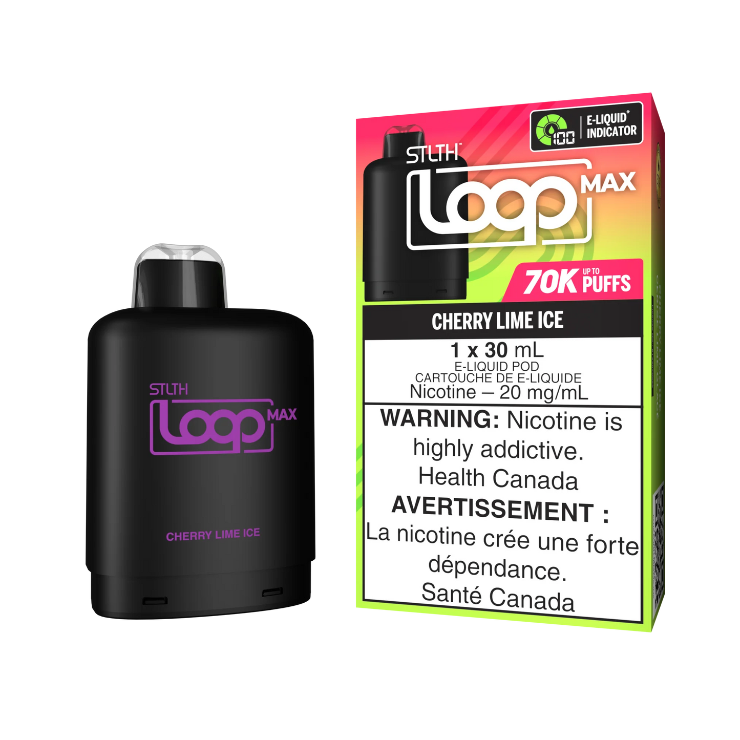 Stlth Loop Pod 70K Cherry Lime Ice 20mg - 30ml (Provincial)