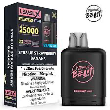 Flavour Beast LevelX Boost Pod G2 25K Str8 Up Strawberry Banana Iced 20mg (Provincial)