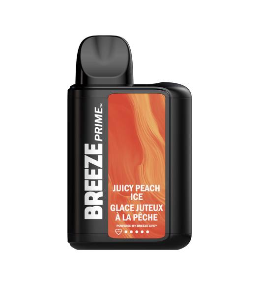 Breeze Prime Synthetic 50 Juicy Peach Ice 6000 puff 20mg/mL disposable (Provincial)