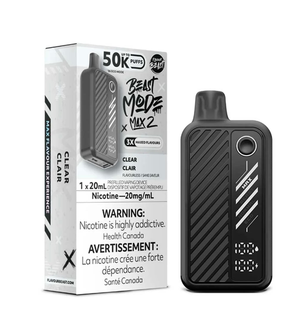 Flavour Beast Mode Max2 50k Clear 20mg disposable (Provincial)