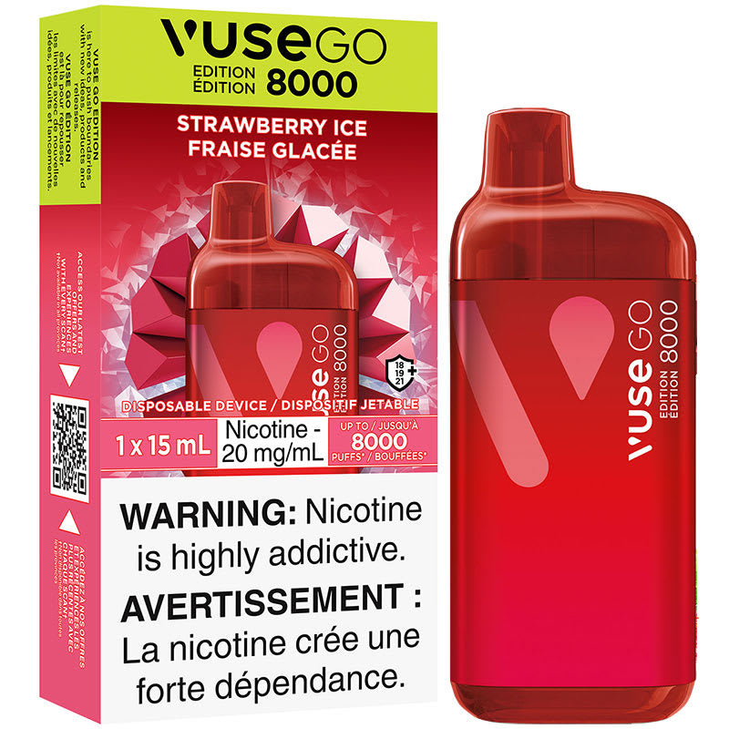 Vuse Go 8000 Strawberry Ice 20mg/ml Disposable (Provincial)