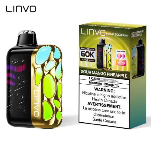Linvo Rave 60K Pro Sour Mango Pineapple 20mg/ml Disposable (Provincial)