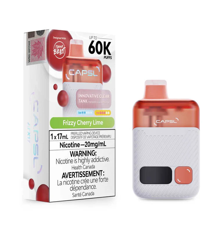 Capsl 60k Frizzy Cherry Lime 20mg/ml Disposable (Provincial)