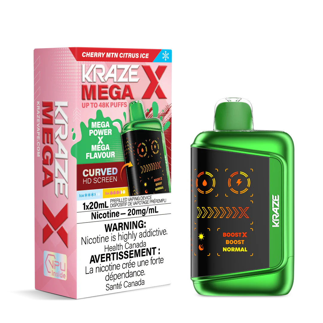 Kraze Mega X 48K Cherry Mtn Citrus Ice 20mg/mL Disposable (Provincial)