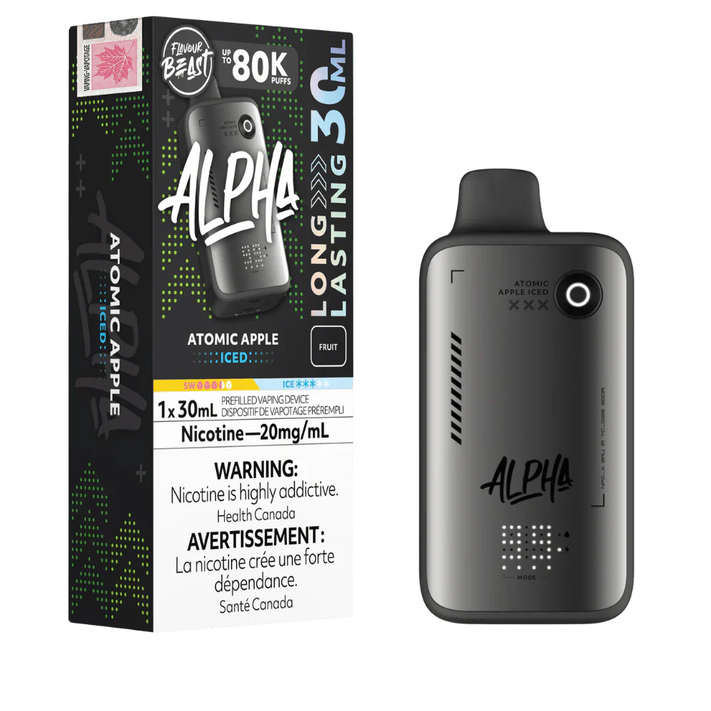 Flavour Beast Alpha 80k Atomic Apple Iced 20mg/30mL Disposable (Provincial)