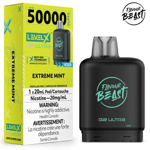 Flavour Beast Level X G2 Ultra Extreme Mint 50k Puffs Pod (Provincial)