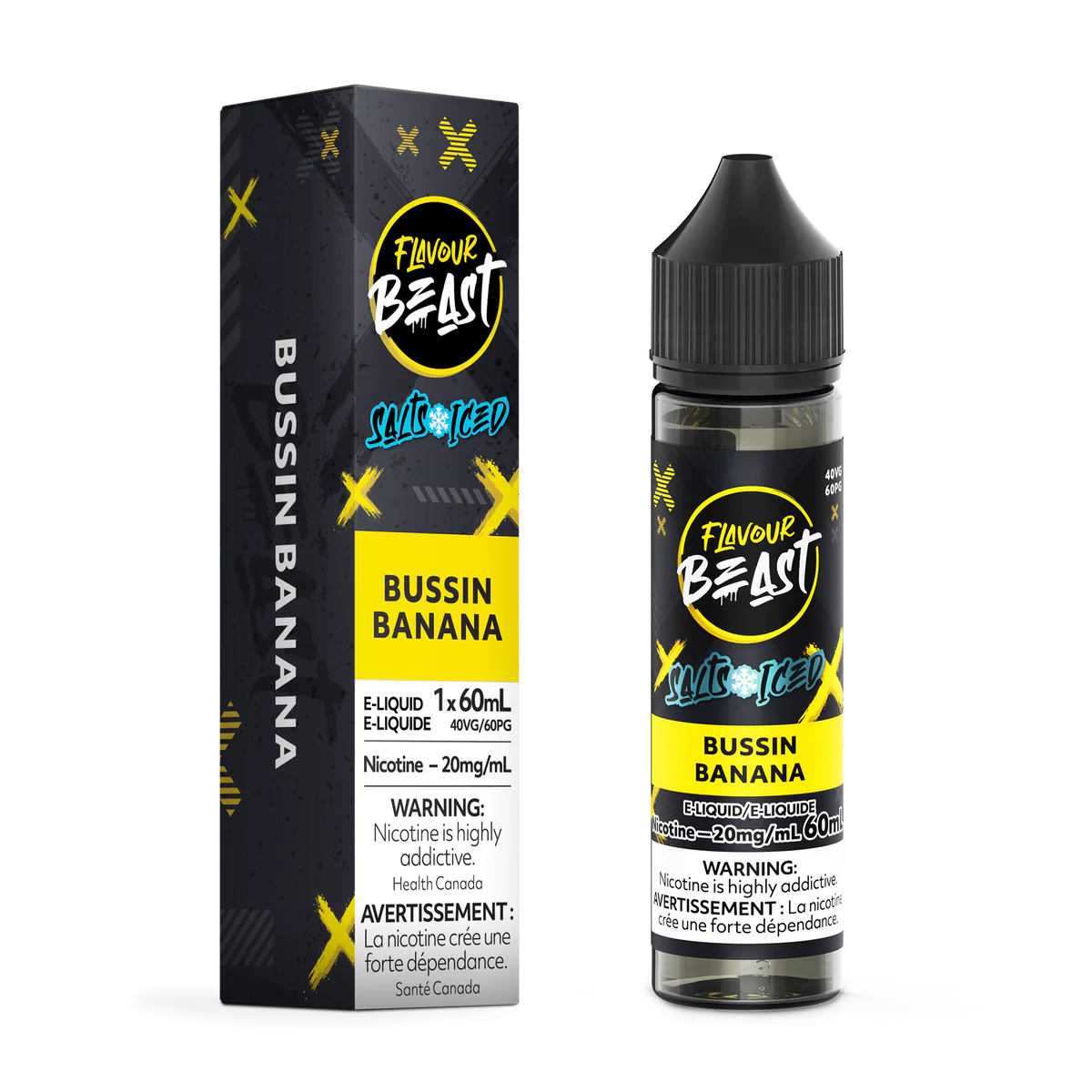 Flavour Beast E-liquid Bussin Banana Iced 20mg - 60ml (Provincial)