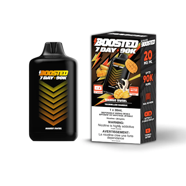 Boosted 7days 90k Mango Swirl 20mg disposable (Provincial)