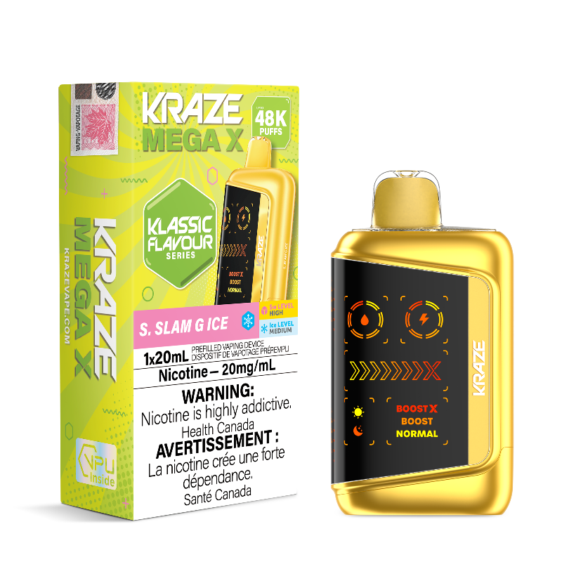 Kraze Mega X 48K S. Slam G Ice 20mg Disposable (Provincial)