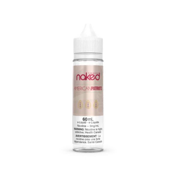 Naked E-liquid American Patriots Tobacco Nicotine Free 60ml (Provincial)