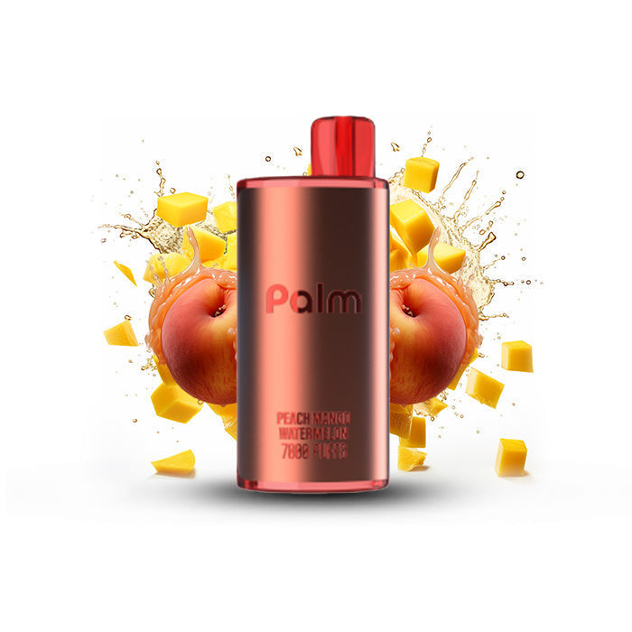 Palm pop hit 7000 puffs Peach Mango Watermelon 20mg disposable (provincial)