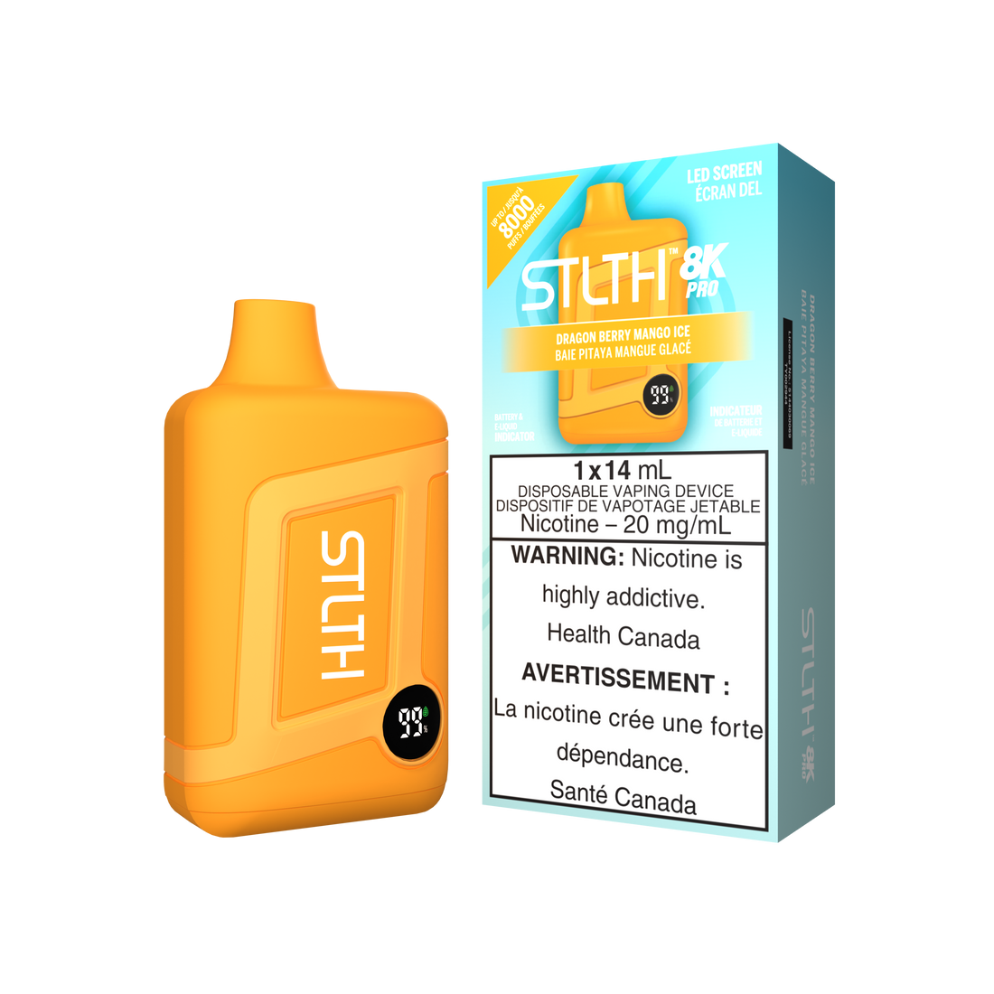 Stlth 8kPro Dragon Berry Mango Ice 20mg/ml disposable (Provincial)