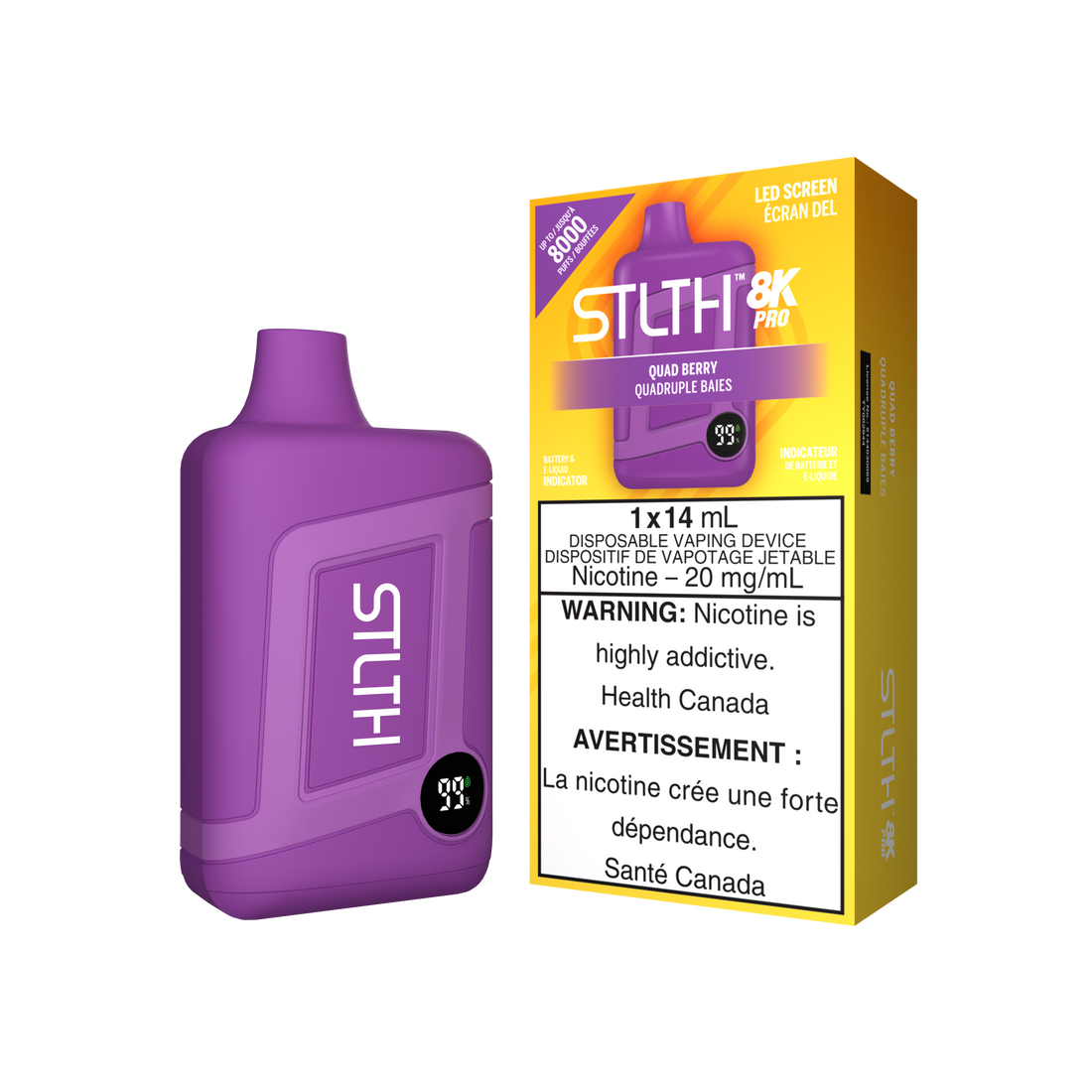 Stlth 8KPro Quad Berry 20mg disposable (Provincial)