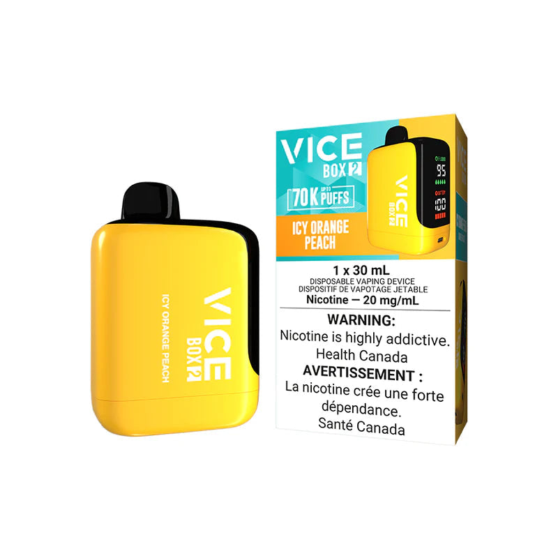 Vice Box 2 Icy Orange Peach 70k puff 20mg/mL disposable (Provincial )