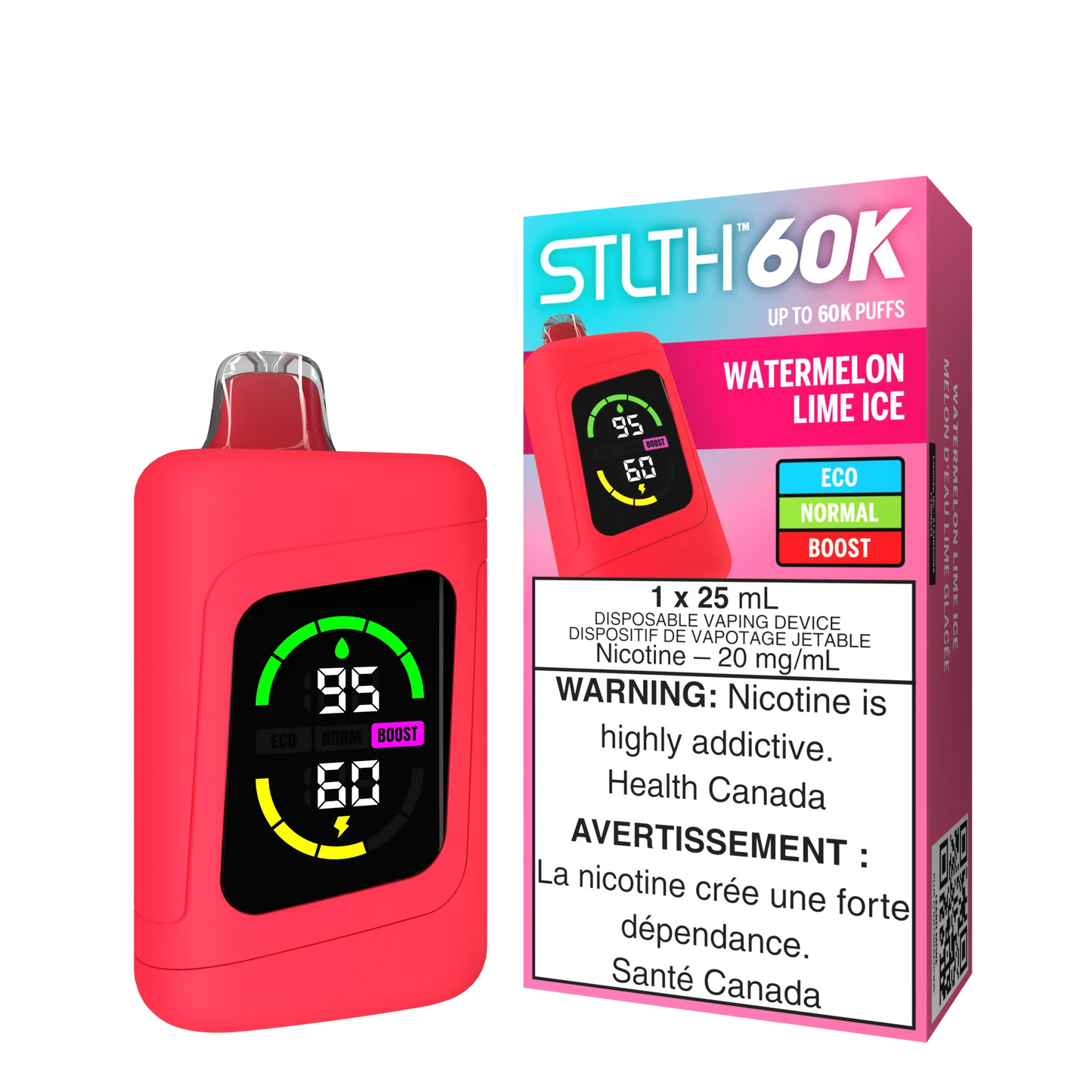 Stlth 60k Watermelon Lime Ice 20mg disposable (Provincial)