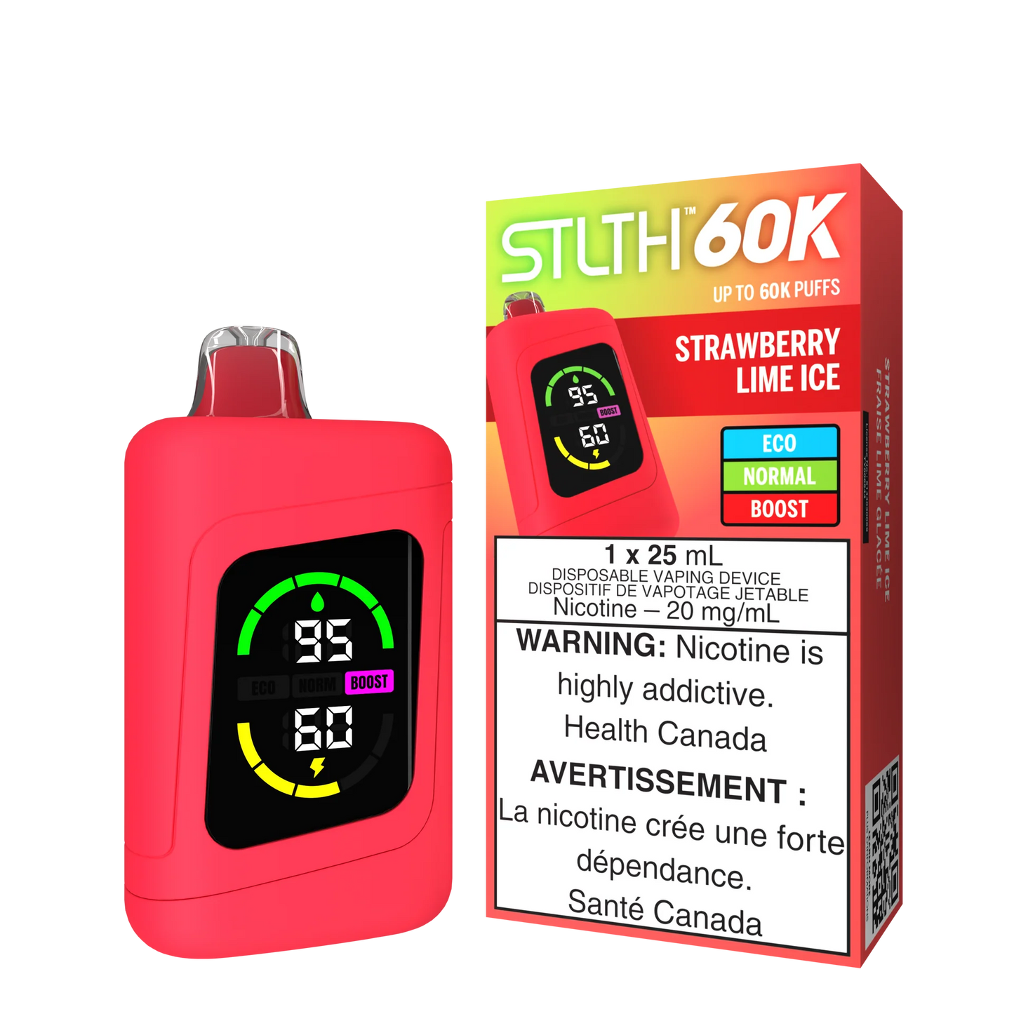 Stlth 60k Strawberry Lime Ice 20mg disposable (Provincial)