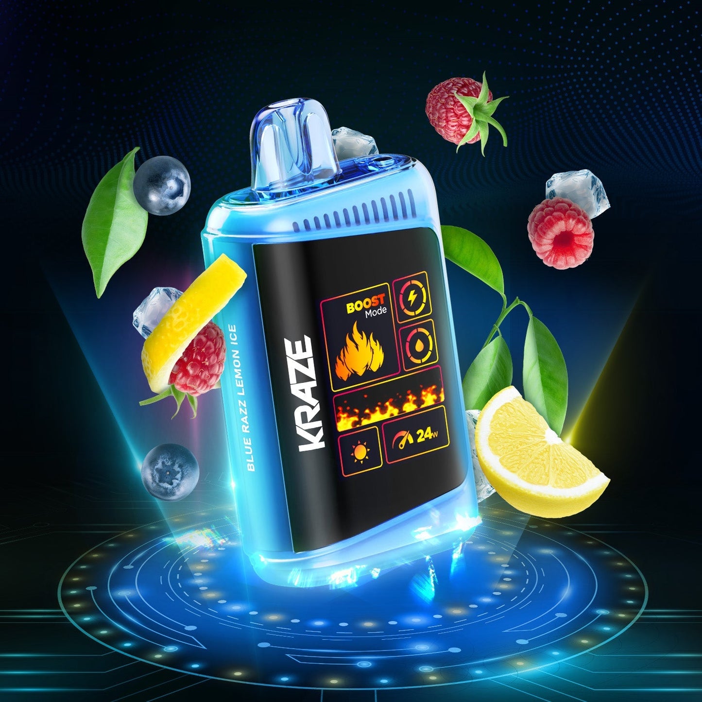 Kraze HD Mega 20K Blueberry kiwi ice 20mg/mL disposable (Provincial)