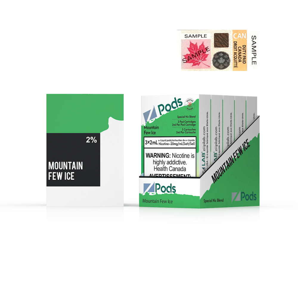 Zpods Mountain Few Ice (Peak Dew)20mg (Provincial)