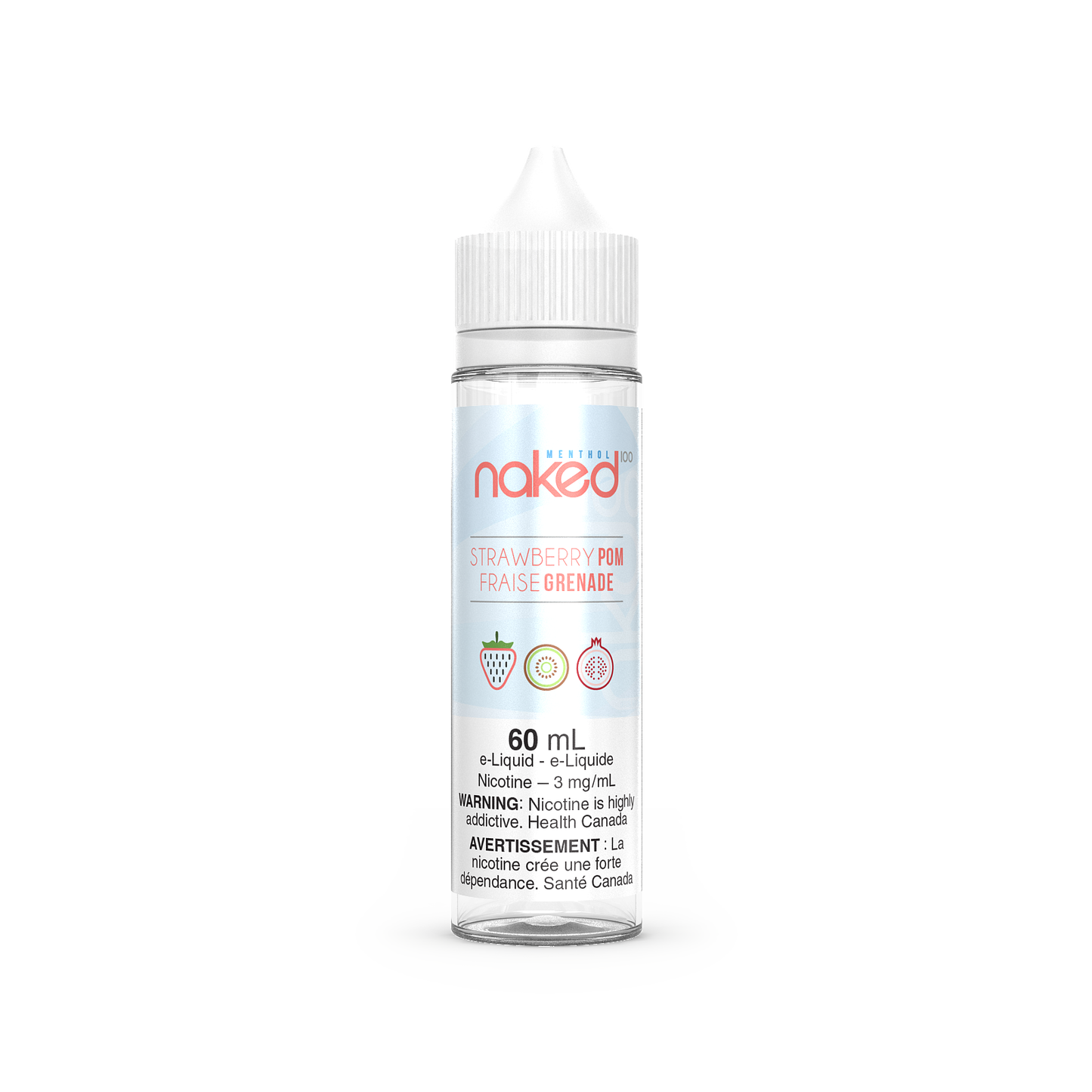 Naked E-liquid Strawberry POM (Menthol) 3mg - 60ml (Provincial)