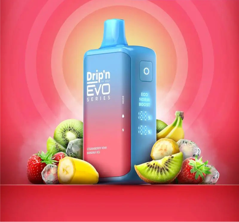 Drip’n 28K Puff Strawberry Kiwi Banana Ice 20mg Disposable (Provincial)