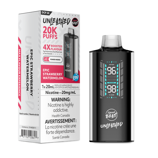 Flavour Beast Unleashed 20K Epic Strawberry Watermelon 20mg disposable (Provincial)