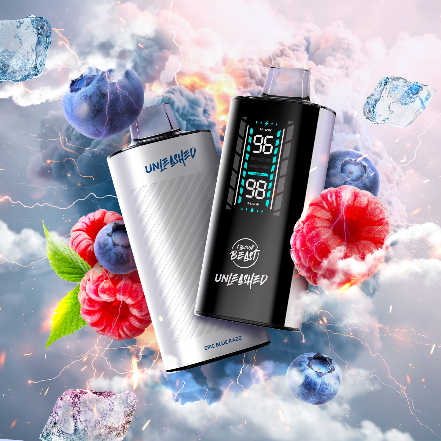 Flavour Beast Unleashed 20K Epic Blue Razz Iced 20mg disposable (Provincial)