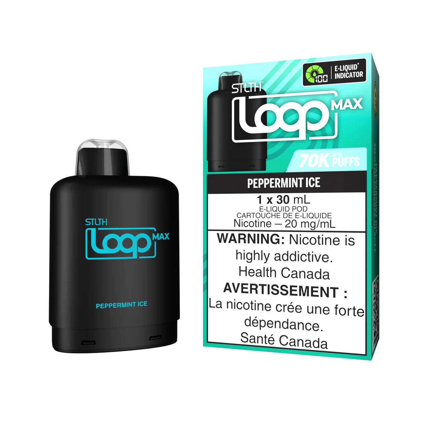 Stlth Loop Pod 70K Peppermint Ice 20mg - 30ml (Provincial)