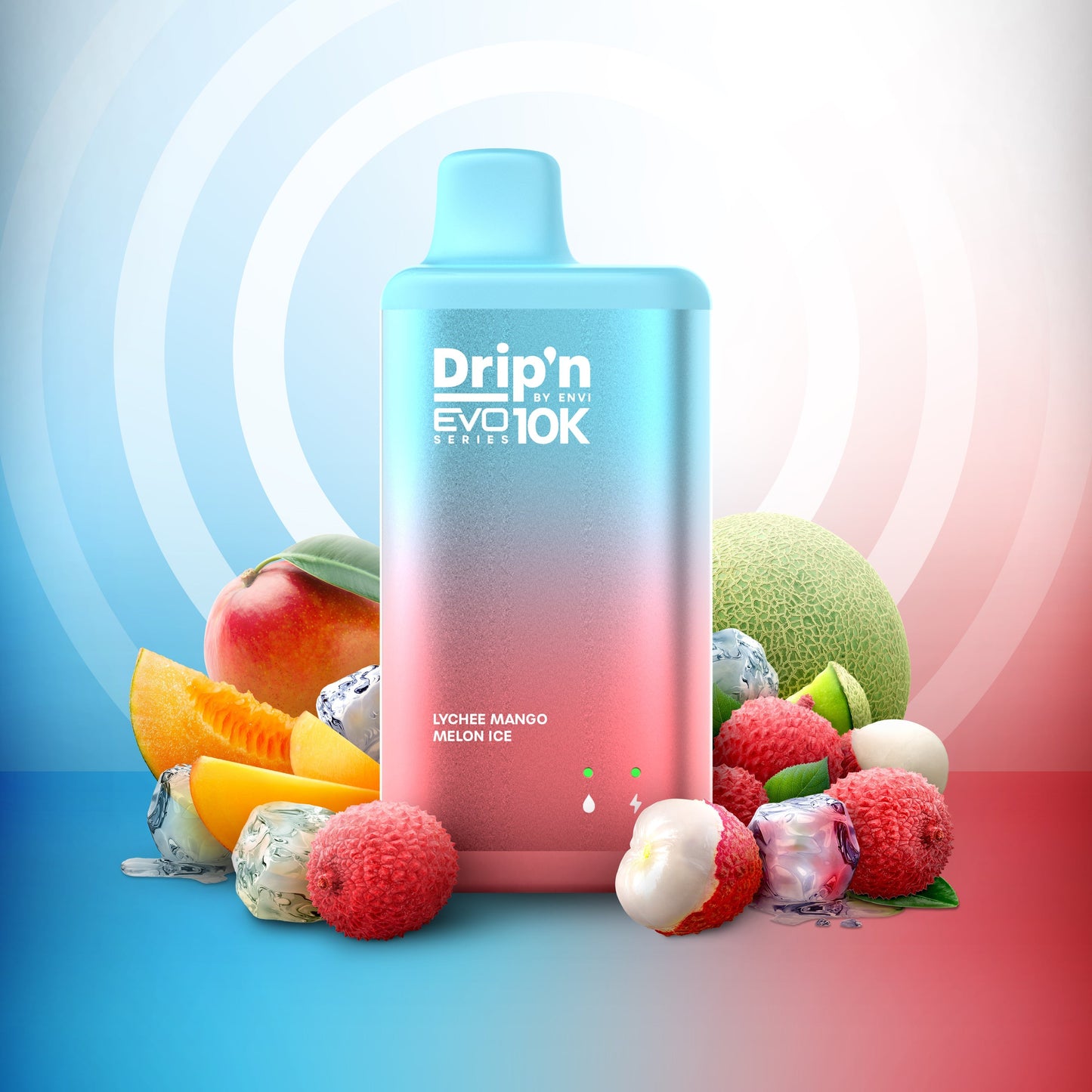 Drip’n EVO 10K Lychee Mango Melon Ice 20mg/mL disposable (Provincial)