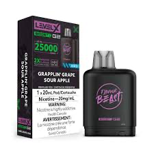 Flavour Beast LevelX Boost Pod G2 25K Grapplin’ Grape Sour Apple Iced 20mg (Provincial)