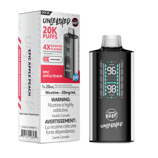 Flavour Beast Unleashed 20K Epic Apple Peach Iced 20mg disposable (Provincial)