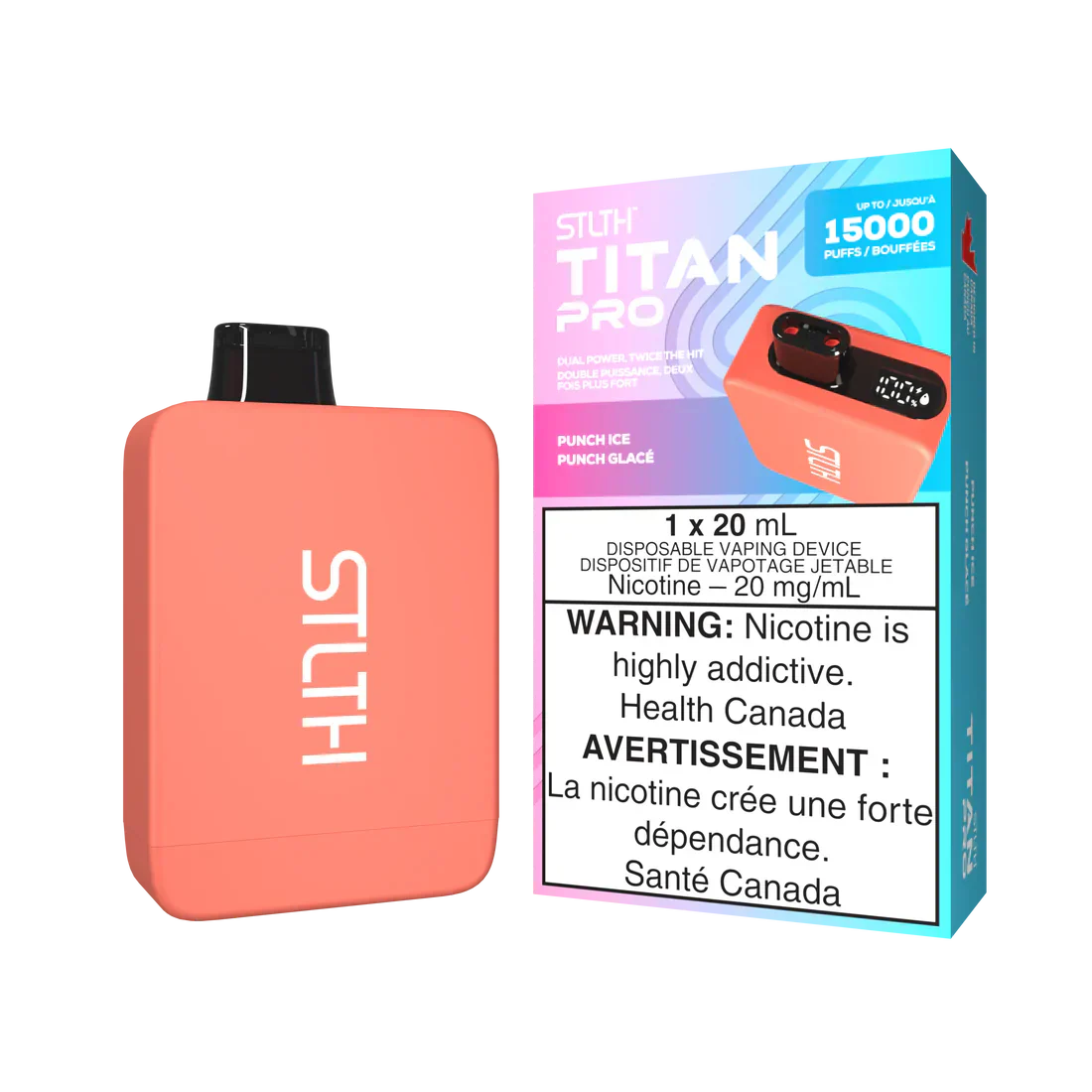 STLTH Titan Pro 15k Punch Ice 20mg/ml Disposable (Provincial)