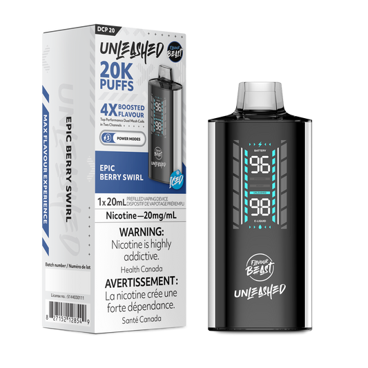 Flavour Beast Unleashed 20K Epic Berry Swirl 20mg disposable (Provincial)