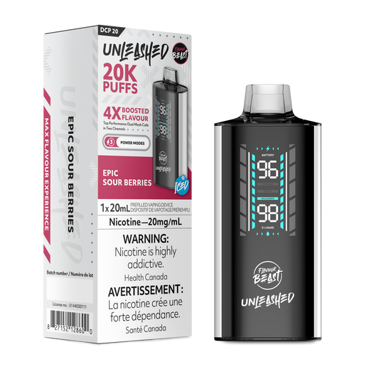 Flavour Beast Unleashed 20K Epic Sour Berries 20mg disposable (Provincial)