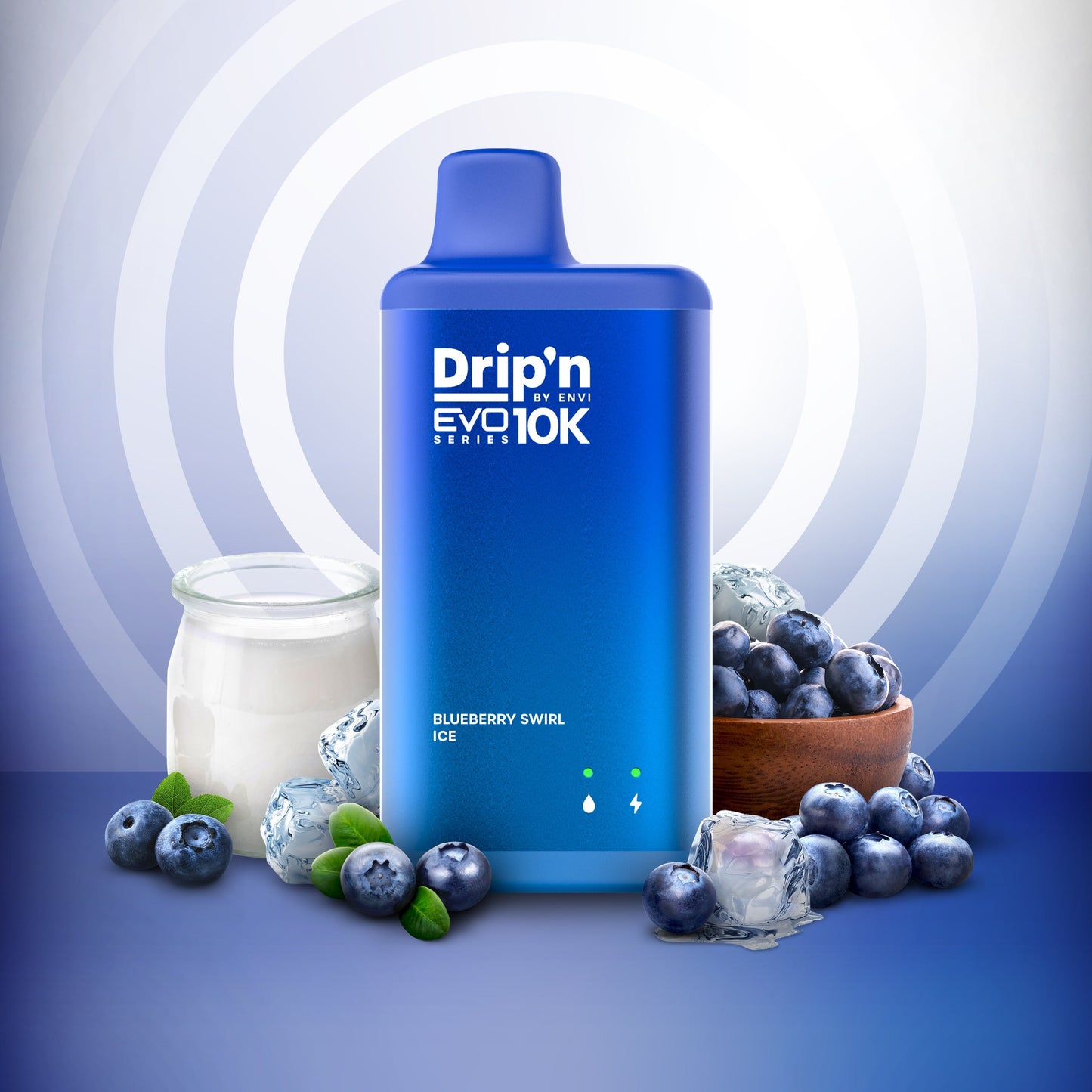 Drip’n EVO 10K Blueberry Swirl Ice 20mg/mL disposable (Provincial)