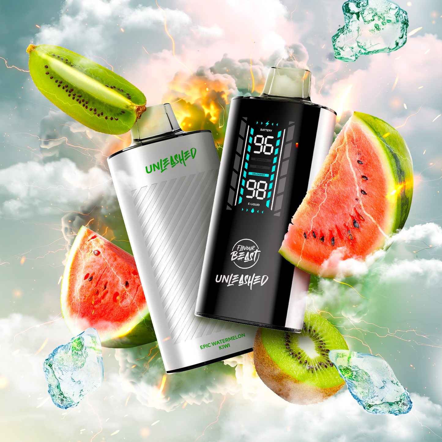 Flavour Beast Unleashed 20K Epic Watermelon Kiwi Iced 20mg disposable (Provincial)