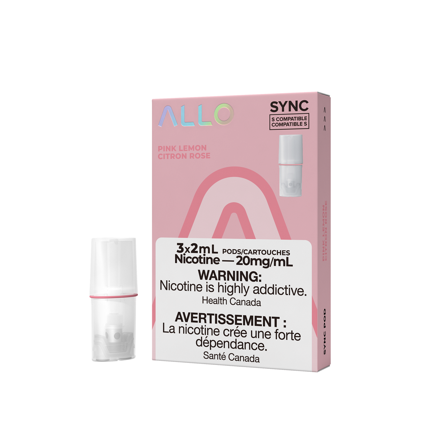 Allo Sync Pink Lemon 20mg Pods (Provincial)