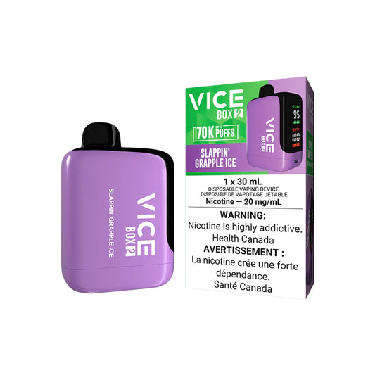 Vice Box 2 Slappin’ Grapple  Ice 70k puff 20mg/mL disposable (Provincial )