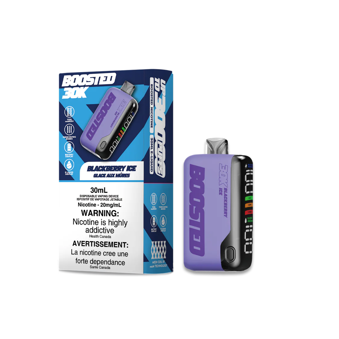 Boosted 30K Blackberry Ice Disposable  20mg/ml (Provincial)