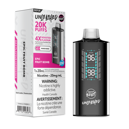 Flavour Beast Unleashed 20K Epic Fruit Bomb Iced 20mg disposable (Provincial)