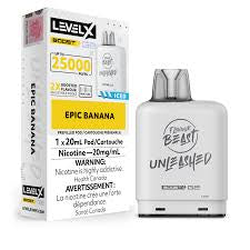 Flavour Beast Unleashed LevelX Boost Pod G2 25K Epic Banana Iced 20mg (Provincial)