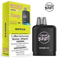 Flavour Beast LevelX Boost Pod G2 25K White G.B Iced 20mg (Provincial)