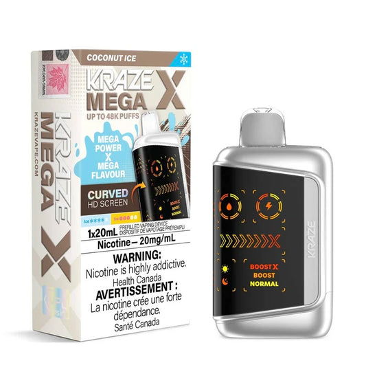 Kraze Mega X 48K Coconut Ice 20mg/mL Disposable (Provincial)