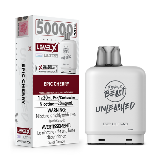 Flavour Beast Unleashed Level X G2 Ultra Epic Cherry 50k Puffs Pod (Provincial)
