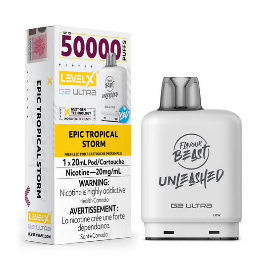 Flavour Beast Unleashed Level X G2 Ultra Epic Tropical Storm Iced 50k Puffs Pod (Provincial)