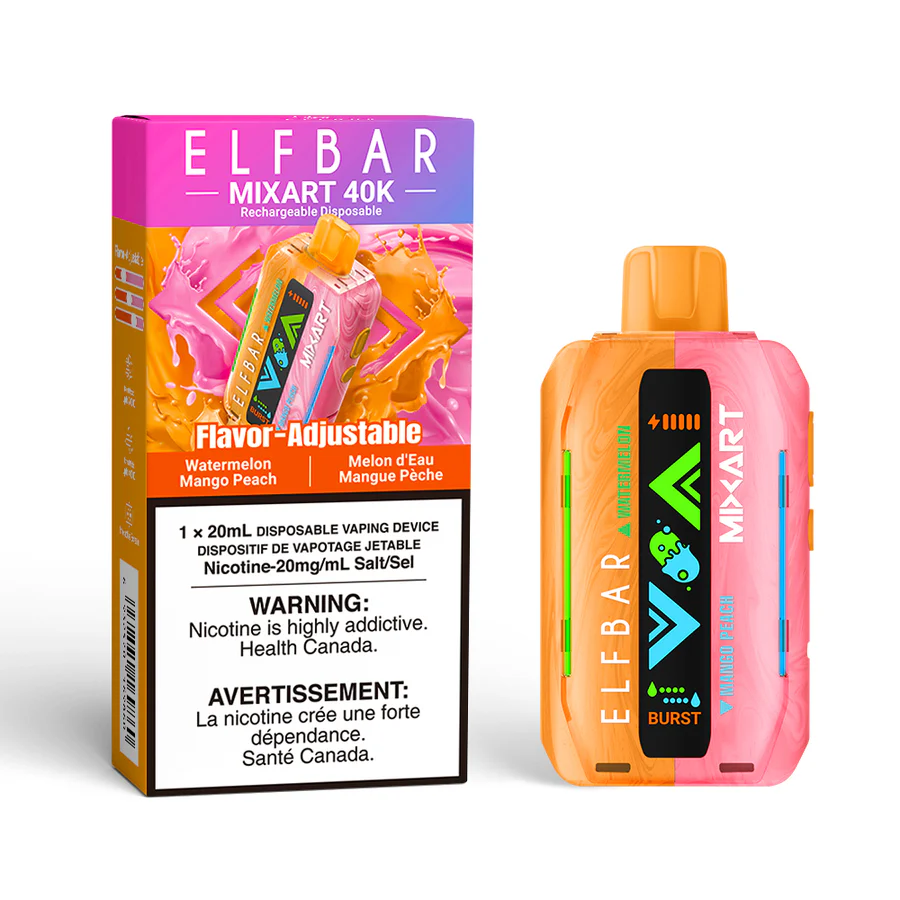Elf bar 40k Mixart Watermelon Mango Peach 20mg/ml disposable (Provincial)