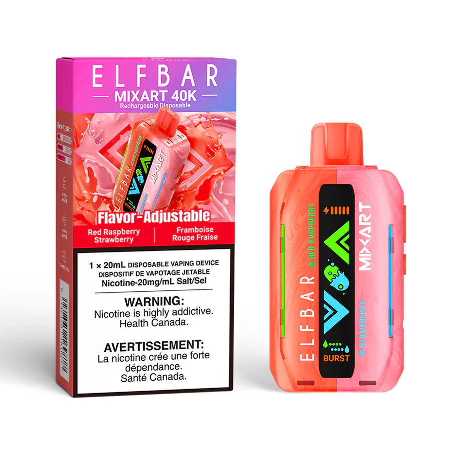 Elf bar 40k Mixart Red Raspberry Strawberry 20mg/ml disposable (Provincial)