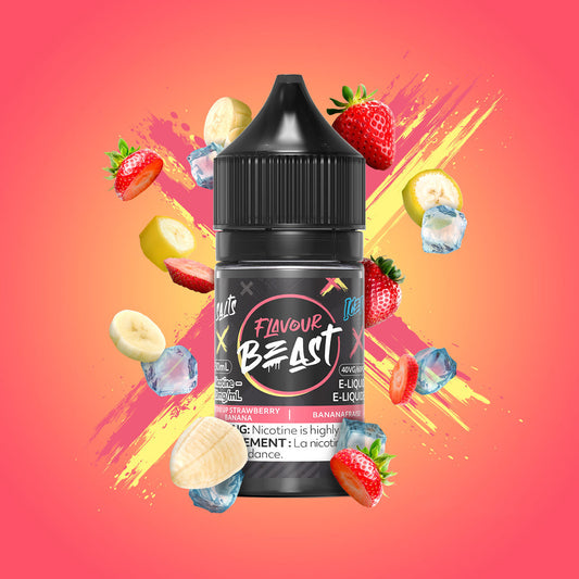 Flavour Beast E-Liquid Str8 Up Strawberry Banana Iced 10mg - 30ml (Provincial)