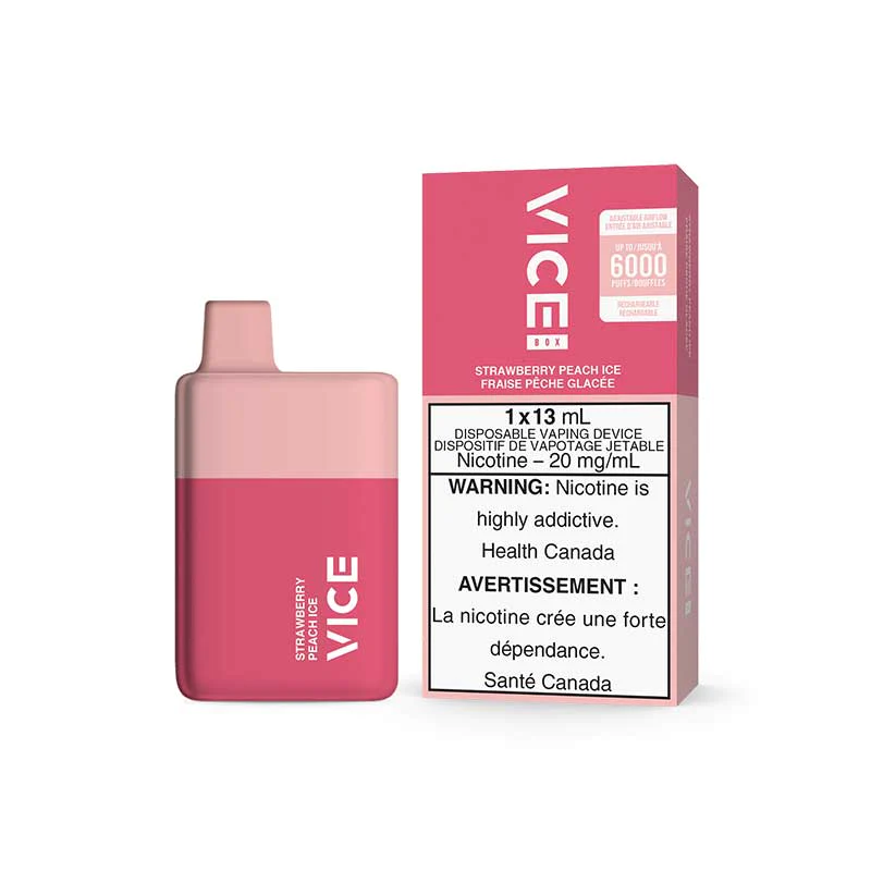 Vice Box 6000 Strawberry Peach Ice 20mg/mL disposable(Provincial)